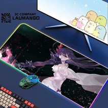 에픽 세븐 Rgb 마우스 패드 게이머 키보드 매트 책상 애니메이션 카펫 Pc 빅 게임 캐비닛 확장, 03 GG001212_01 RGB300x700x3mm