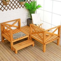 원목야외 평상마루 정원 정자 데크 바닥 방부목 공원, 길이 90x 너비 90x 높이 50cm