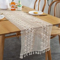 크로쉐 테이블보 레트로 식탁보 뜨개 뜨개질보 테이블러너, 테이블러너 레이스라인 24X240