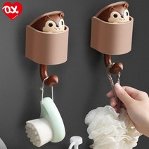 미어픽 접착식 팝업후크 다용도걸이 벽걸이 열쇠 국자 수건 가방걸이, 블루