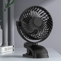 Mini Fan 충전식 커네틱 클립형 무소음 휴대용선풍기 미니, 블랙