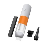 휴대용 저렴한 무선미니 청소기 핸디형청소기 xiaomi youpin 진공 가정용 핸드 헬드 데스크탑 유물 소형 강력한 자동차 진공, 화이트 오렌지