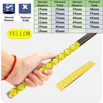 전선열수축튜브 전기튜브 투명낚시 막대에 대 한 Anti-slip 열 수축 튜브 DIY 라켓 슬리브 전기 절연 5 색, 05 Yellow_03 20mm_02 1M