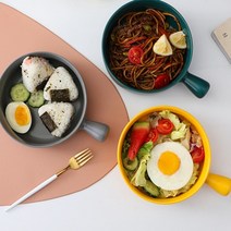 세라믹 손잡이 볼 북유럽스타일 그릇, 핑크