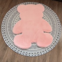 털러그 촬영 카페트 매트 둥근 곰돌이 베어 아이방 귀여운