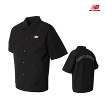 뉴발란스 UNI 반팔 코치자켓 NBNA732033-19 블랙 반팔티자켓