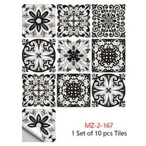 벽 바닥타일 10 개/대 만다라 Style 크리스탈 Hard 타일 세라믹 스티커 주방 옷장 홈 Decor Art 껍질 & 스틱 데칼보다 reballing bga, 68.MZ-2-167 - 20cmX20cmX10pcs