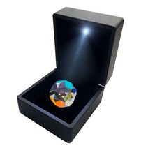 프리즘 큐브 스퀘어 6 면 글라스 유리 광학 실험 장비 빛 글라스 교구 과학 놀이 장난감, 20x20x20mm업그레이드+라이트선물세트개