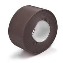 웨인스코팅 몰딩 벽 천장 PVC 욕실 주방 샤워 방수 금형 증거 가장자리 테이프 싱크, 갈색, 3.2m x 3.8cm