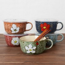 L&C 소담 밀폐뚜껑 라면기 라면그릇 국그릇 우동그릇 손잡이그릇 1인조, 스카이 1인조, 1개