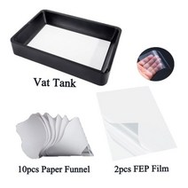 Mega Photon Mono 4k Vat 탱크 세트 FEP 필름 포함 Anycubic 4 k용 3D 프린터 수지, Vat Funnel 2FEP