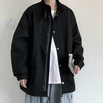 남자 하프 면자켓 빅사이즈 바람막이 스타일 여행 코디