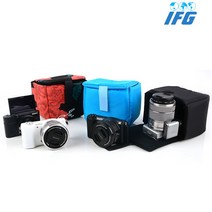 IFG 미러리스 카메라 파티션 쿠션칸막이 파우치, 블랙