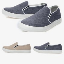 [애슬릿] 심플 데님 남성 키높이 슬립온 3cm