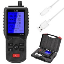 이산화탄소측정기 실내공기질관리법 JD3002 검출기 CO2 TVOC 미터 온도 습도 측정기 테스터, Plastic box Type+Plastic box T