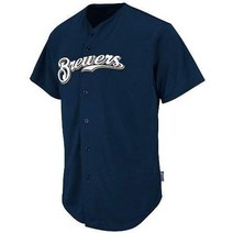 Milwaukee Brewers 사용자 정의 또는 빈 Back 전체 버튼 Major League Baseball cool-base 복제 MLB 저지