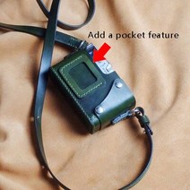 카메라스트랩 Rollei 35 35t 35s 카메라 보호 슬리브 쉘 세공 가죽 소가죽 가방 바디 박스 케이스, 08 add pocket