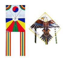완성 비닐 방패연 가오리연 얼레 연날리기 5인 택1, 상품선택, 방패3독수리2 얼레5