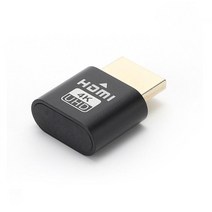 HDMI 가상 디스플레이 4K DDC EDID 더미 플러그 치트 에뮬레이터 어댑터 모든 시스템 지원, 02 black