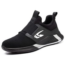 KEXUEJIA 남성용 여성용 스틸 토 작업화 가볍고 편안한 산업 및 건설 안전 신발 블랙. 10 Women/8 Men