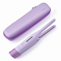 디하우트 미니 무선 뿌리볼륨 고데기 판고데기 전용 케이스 포함, 퍼플