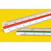 건축 제도용 도면용 삼각 스케일 자 t스퀘어 수직수평, 1개, 30cm 고배율
