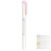 제브라 마일드라이너 파스텔 컬러 형광펜트윈 WKT7 낱색 다꾸펜 일러스트펜, ML 베이비핑크(MBP)