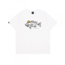 VOLCOM FISHING 그래픽 컴포트핏 반팔 티셔츠 화이트