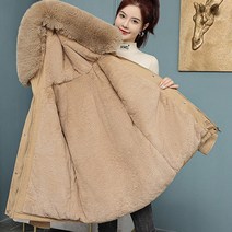 순이들 여성 후드 털 빅사이즈 패딩