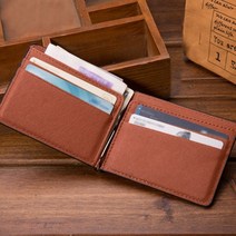 젠트 브라운 카드 지갑 머니 클립