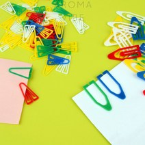 VEDANA 플라스틱문서클립 색상랜덤 데스크오거나이저, 대