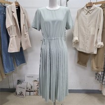 [오버톤] DP01 셔링 핀턱 주름 쉬폰 원피스 OBOD516 (8648884)