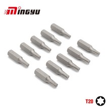 타격드라이버 별모양드라이버 별나사 10개 25mm 14 torx t20 드라이버 비트