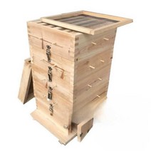 사각 벌통 토종 꿀 벌집 양봉 나무 원목 야생 채집