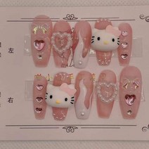 마이멜로디 시나모롤 산리오인형 애착인형 Diy Sanrioed 마이 멜로디 헬로 키티 만화 인형 수제 3 차원 네일 패치 애니메이션 장난감 여아용 선물, [04] L, [03] C