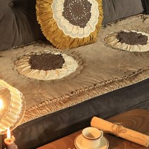 프로방스 유럽풍 넓은 쇼파패드 흙쇼파 돌침대 카우치 패드 토퍼, A