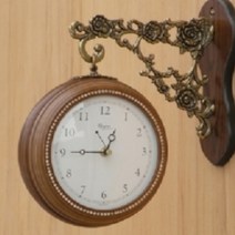 큐빅장식 미니 아이방 무선벽시계 양면시계 RC138, 화이트