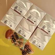 미니플랜 수제쿠키답례품 스티커제작가능, 기본+휘낭시에 1개 추가, 출발일지정(주문요청란에 기재), 스티커제작(주문요청란or메시지)