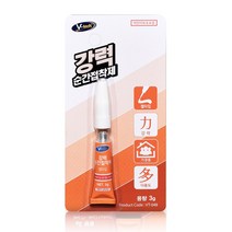 강력 순간접착제(젤타입) 3g투명 본드 플라스틱 금속, 1개