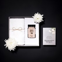 [더도톰] 조문답례품/수건150g30수/히말라야핑크솔트/조문감사엽서 포장무료 선물세트, 그레이수건+소금+모던블랙쇼핑백