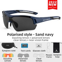 자전거 스포츠 사이클 고글 안경 변색 편광 ROCKBROS Photochromic UV400 선글라스 남자 여자 Anti Glare 경량 하이킹 사이클링, 10119_KOREA | Photochromic