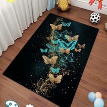 욕실문지방 진입문 빅사이즈매트 문입구 가정용 현관 재단가능 바닥매트 주방 화장실 미끄럼방지 발매트 물세척가능, T07-금사 나비