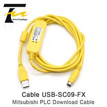 Mitsubishi FX1Nfx2fFX1SFX3U 시리즈 PLC 프로그래밍 케이블 데이터 다운로드 USBSC09FX