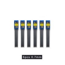 고속카메라 초고속카메라 0.3/0.5/0.7/0.9/1.3/2.0mm 기계식 연필 사무실 학교 쓰기 미술 그림 도구 금속 자동 크리에이티브 문구, 17 6pcs 0.7mm leads