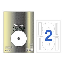 폼텍 컬러레이저 CD/DVD라벨 100매(17.5mm) CL-3642AP, 단품