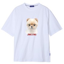 OHP X JINICONG 세미오버 여름 레이어드 강아지 커플 반팔티