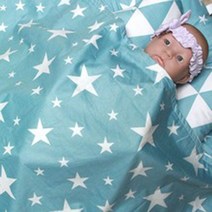 뽀송뽀송 유아사계절이불 아기블랭킷 북유럽블루스타, 양털