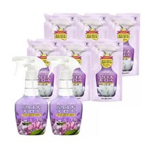샤프란 꽃담초 섬유탈취제 자스민꽃 400ml x 2 + 리필 320ml x 6, 1개