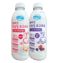 덴마크 드링킹요구르트 750mlx3병(복숭아2+베리믹스1)무배, 3병, 750ml