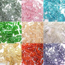 시드비즈 1.5*6mm 막대비드 한팩 100g 비즈공예, WB-13